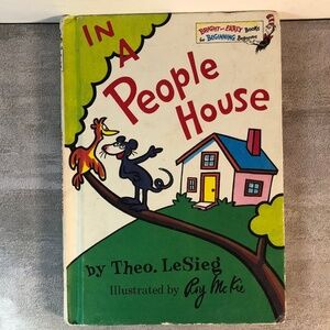 Vintage 1972 In a People House By Seuss Book